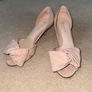 Pelle Moda nude suede dainty kitten heels